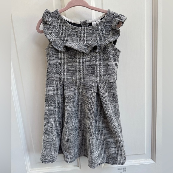 Janie and Jack Other - Janie and Jack Black and White Formal Sleeveless Dress with Ruffled Crew Neck